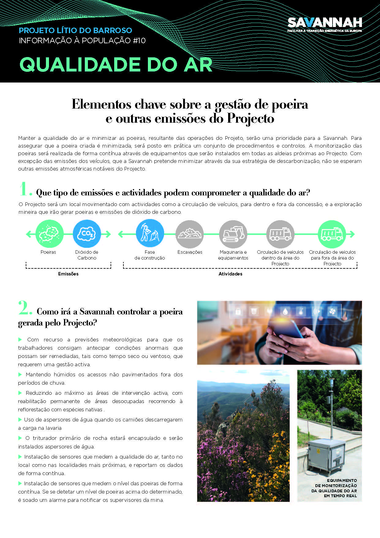 10. Folha Informativa sobre o Projecto Lítio do Barroso - Qualidade do Ar